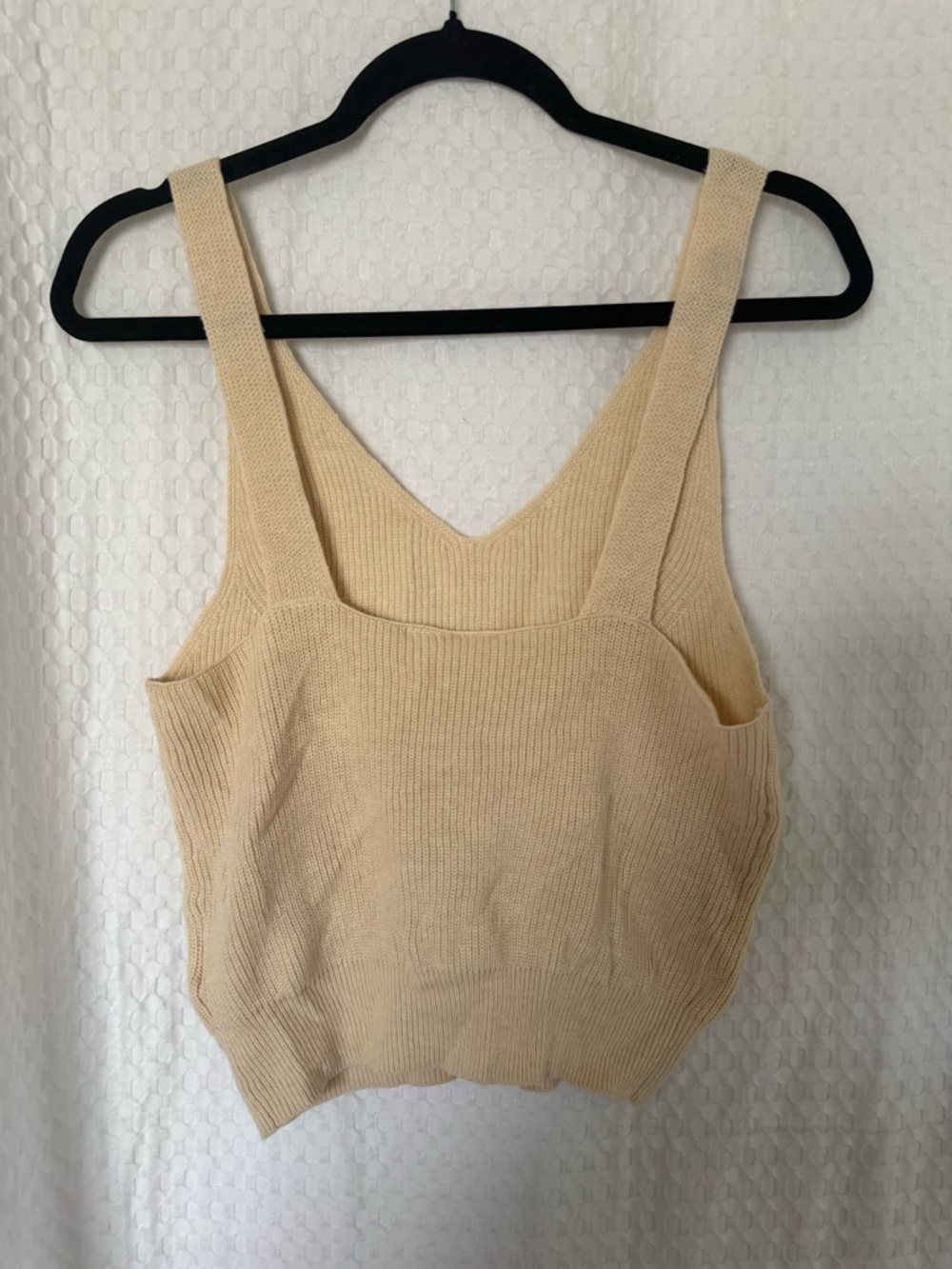 ROXY Cream Knit Tank Top V-Neck Ribbed Sweater Vest Size M - Picture 3 of 5